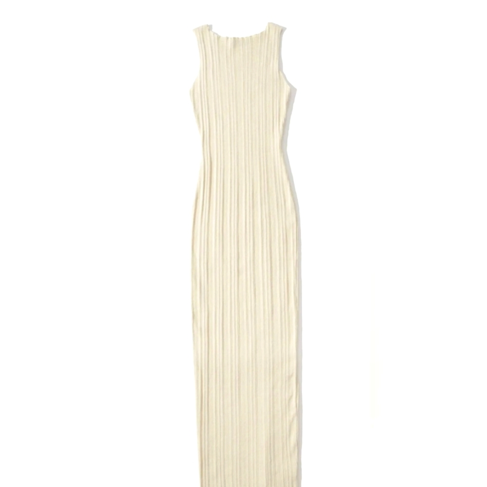 Beige maxi sleeveless dress